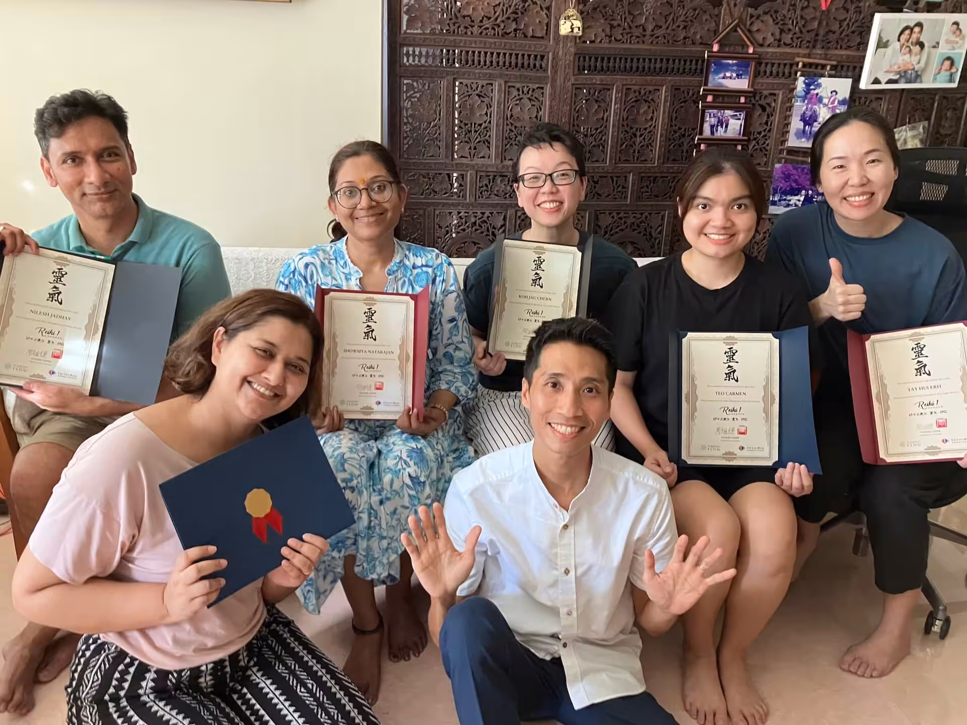 Graduates of Reiki 1 workshop on 24 May 2025