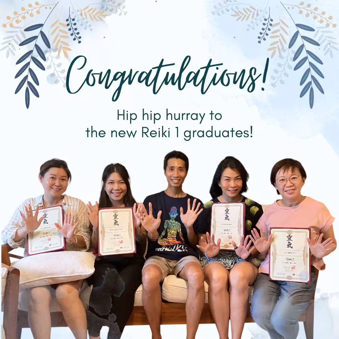 Graduates of Reiki 1 workshop on 14 Jun 2025